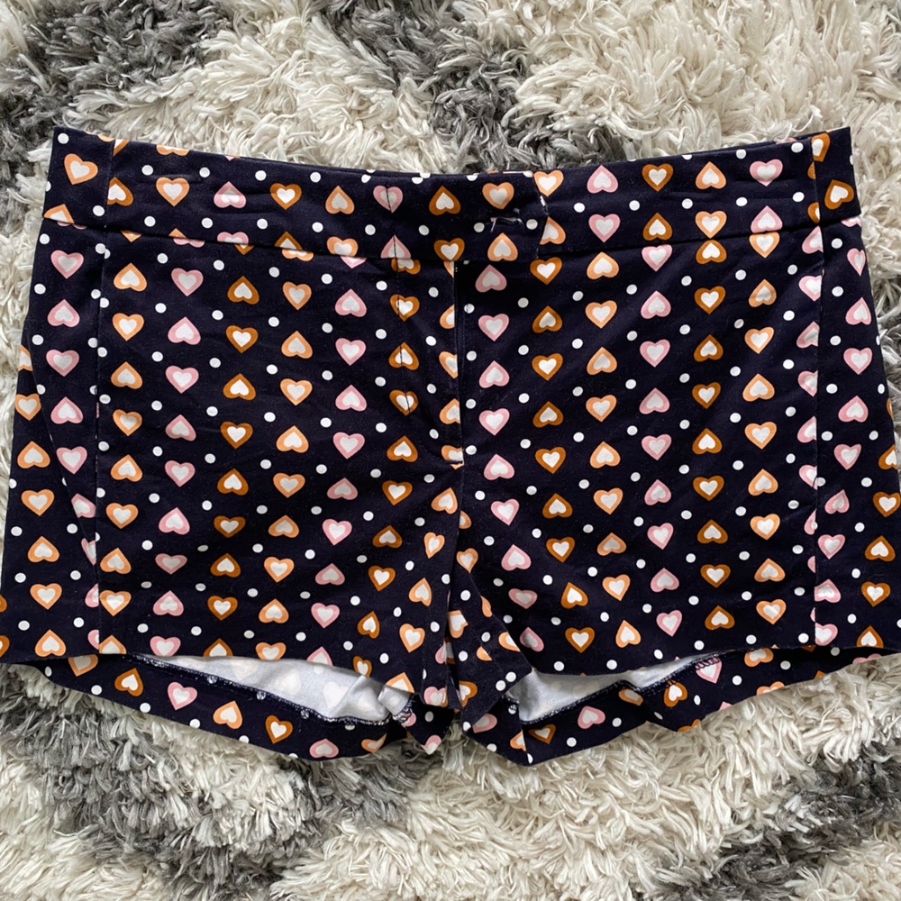 EUC JCrew Heart Patterned Shorts Size 4